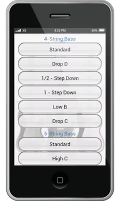 Bass Guitar Tunings android App screenshot 1